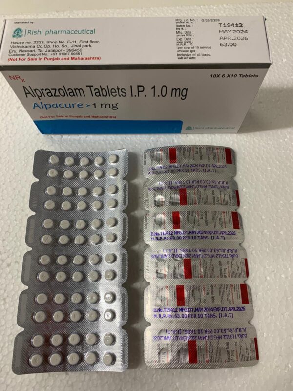 Xanax Alpacure 1mg Tablets (Alprazolam)